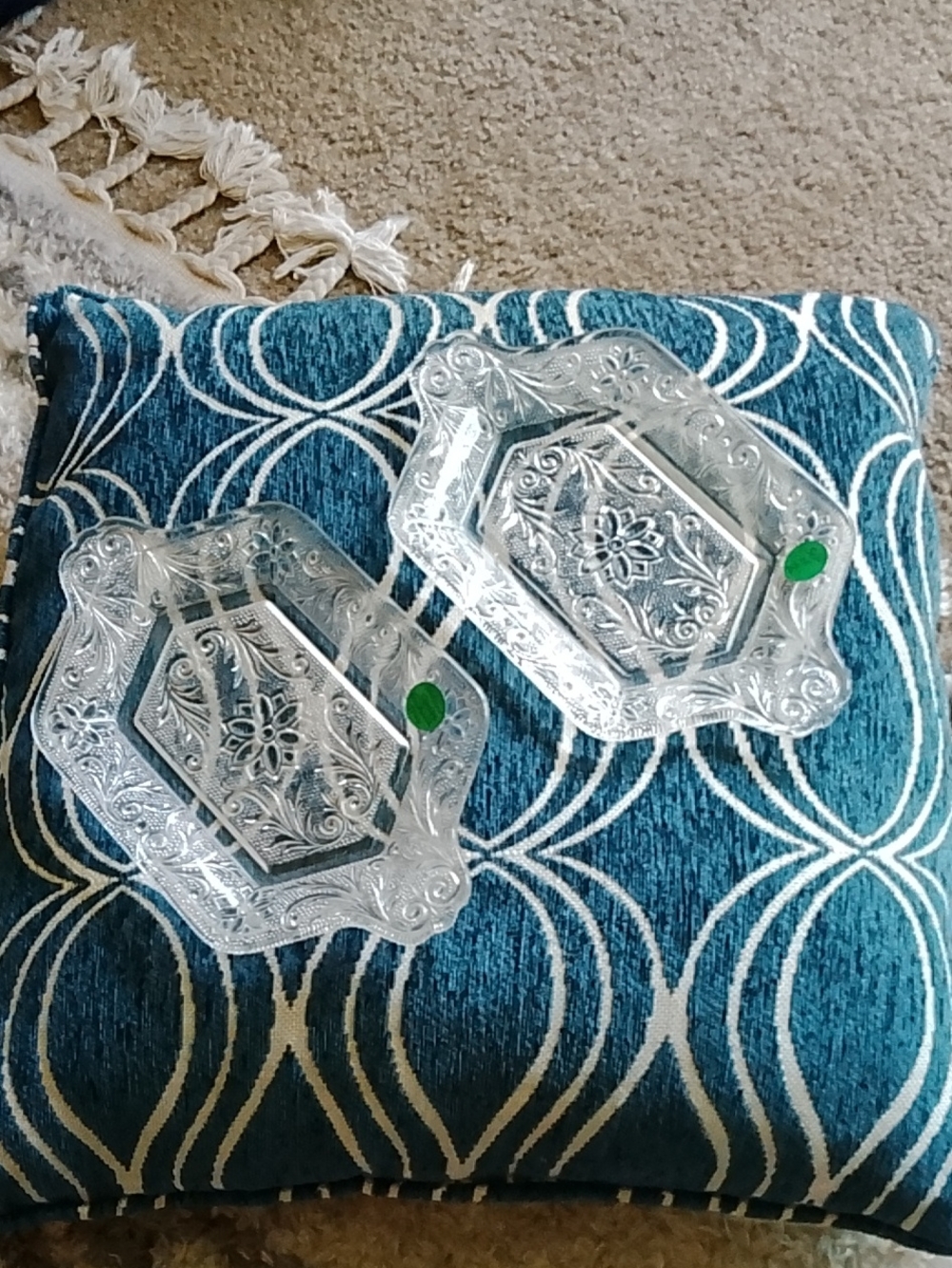 Indiana Glass Vintage Clear Pressed Glass Dishes - Set of 2